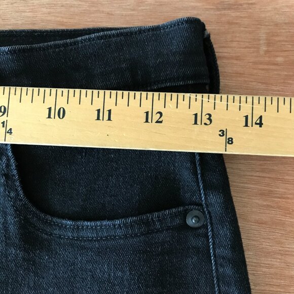 Everlane Skinny Jeans Women 28 Black Mid Rise Raw Hem Stretch Preppy 18005 - Picture 10 of 14